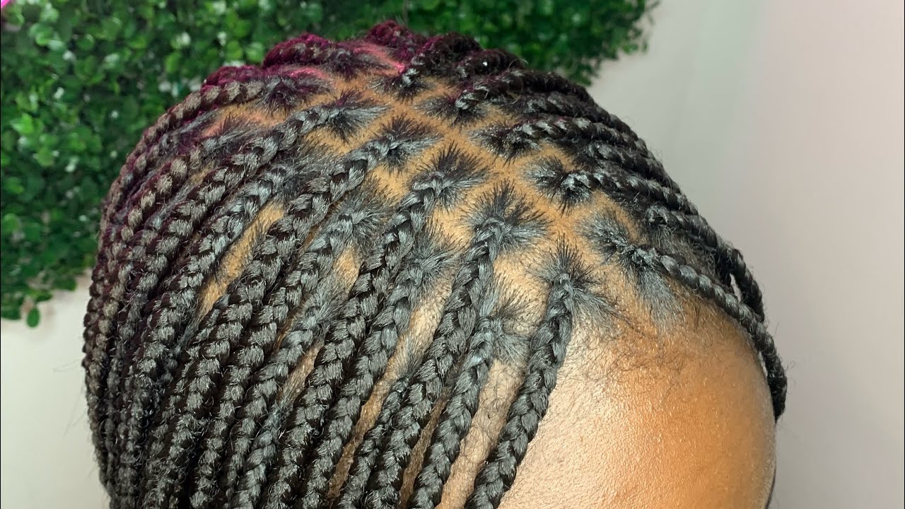 Knotless braids tutorial - YouTube