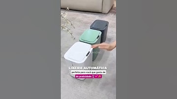 Lixeira automática com sensor da shopee para banheiro quarto. #achadinhos #lixeira #banheiro