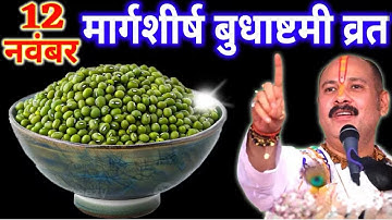 12 नवंबर मार्गशीर्ष बुधाष्टमी व्रत के दिन 7 हरे मूंग वाला उपाय जरुर करे || #pradeepmishraji 