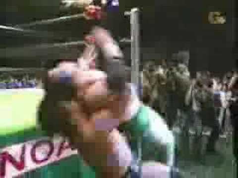Half Nelson Suplex To The Outside