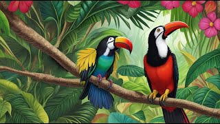 Good Night Rainforest | A Soothing Bedtime Story for Kids with Rainforest Animals | Bedtime Story