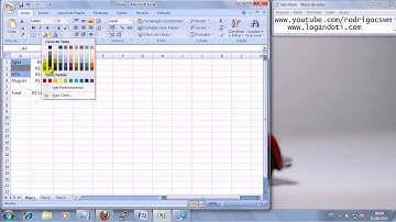 Excel 2007 - Alterar cor da fonte e da célula