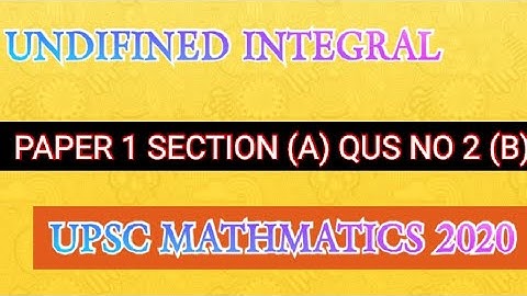 UPSC MATH OPTIONAL PAPER 1 SECTION A Q2(b)