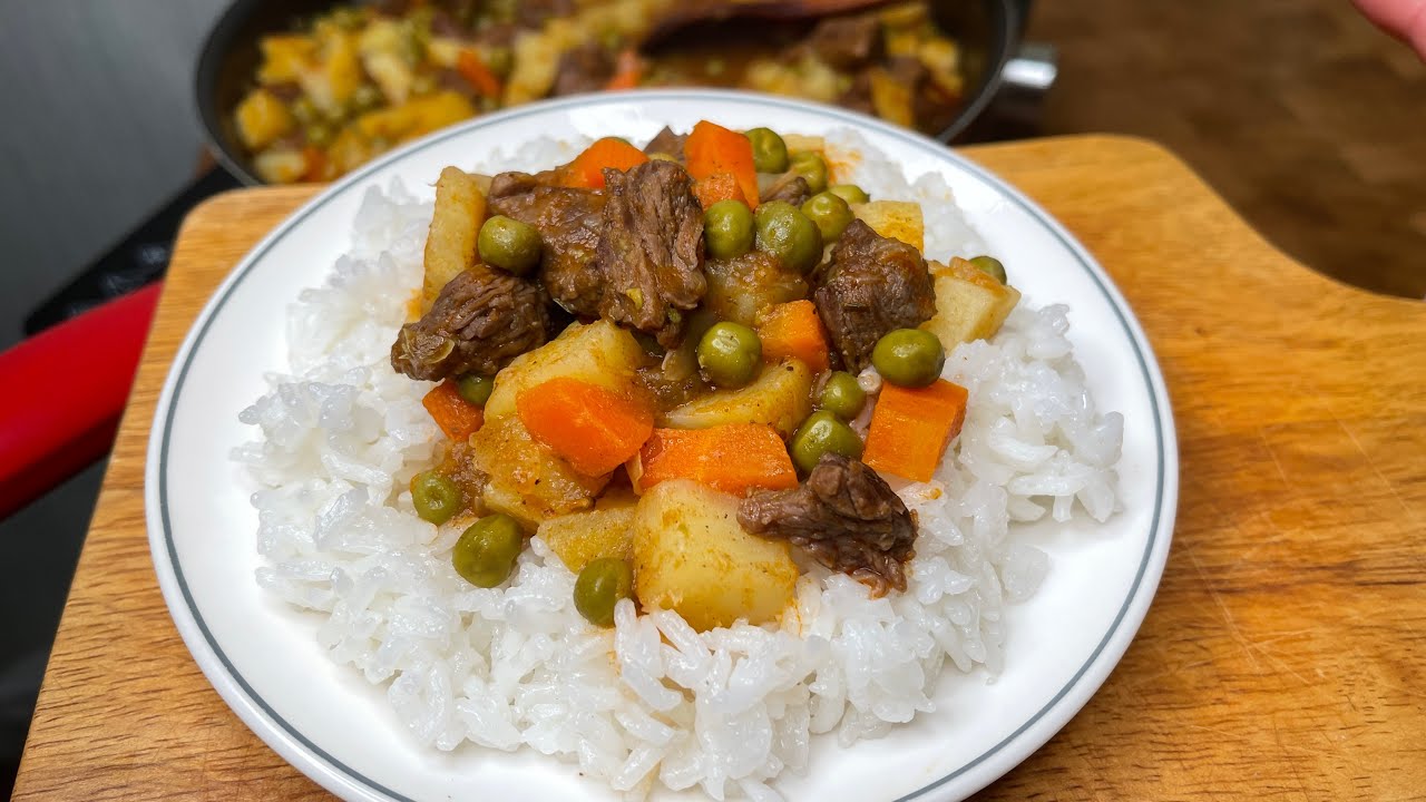 ОВОЩНОЕ РАГУ - мясо с зеленым горошком ИЛИ Жаркое по-турецки 🍽 - YouTube