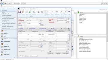 Overview of MS Dynamics GP Landed Cost