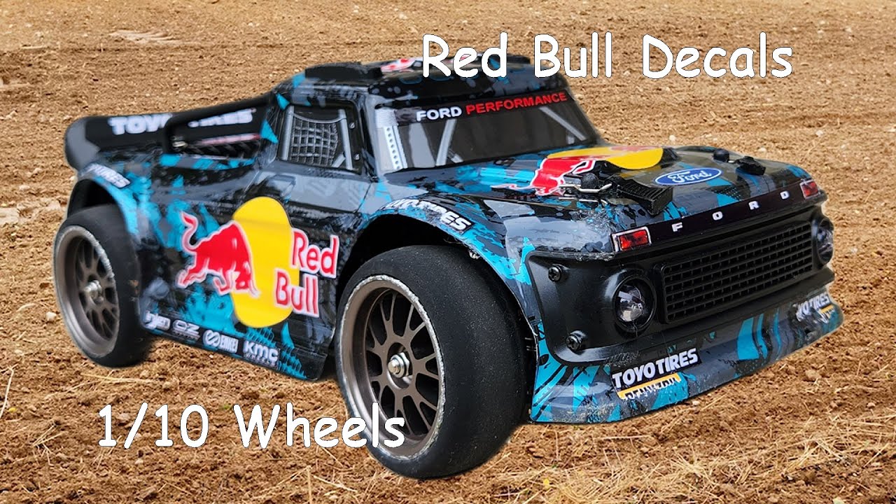 MJX Hyper Go 14301 Tear Down w/ 1/10 On-Road Wheels Red Bull