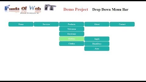 how to make a navigational / dropdown menu bar in asp.net