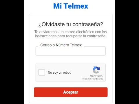 Cambiar Contraseña de MI TELMEX por la pagina de TELMEX.COM