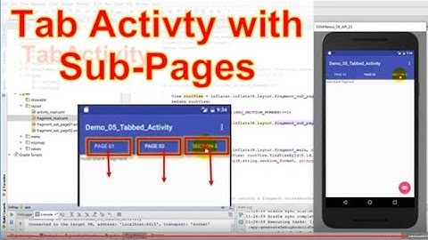 Android Studio #8: Create Tabbed Activity with Some Fragement Pages and Switch Tabs
