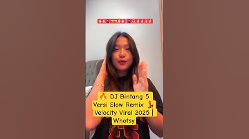 DJ Bintang 5 Versi Slow Whotsy Remix 🔥 Dance Velocity TikTok Viral 2025 #dancetutor #djremix #fyp