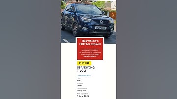 SSANGYONG TIVOLI Expired MOT #ssangyong #ssangyongtivoli #govuk #vehiclecheck #dashcam #fyp #foryou