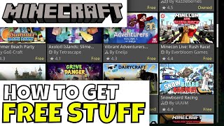 minecraft how to get marketplace free stuff!