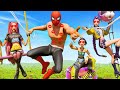 Spider-Man PLAYS KISS CHASING with KPOP Girls in LOVE - KPOP Rumi, Mira &amp; Zoey..
