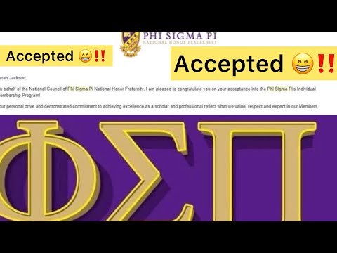 How I Got Into Phi Sigma Pi Honors Society ?‼️