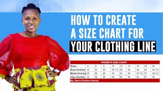 How To Create Size Chart For Your Clothing Line | Ready To Wear | Setro Craft