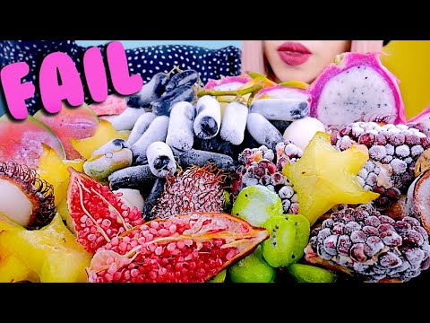 ASMR FAIL Frozen Exotic Fruit | Feeding & Eating Sounds 먹방