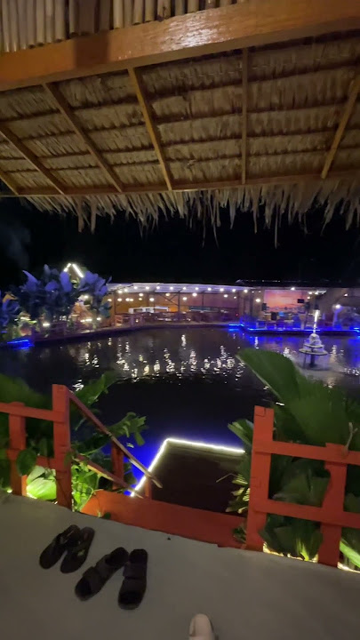 Night atmosphere in a beautiful and aesthetic place