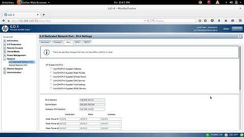 How to Change ILO IP address without rebooting server