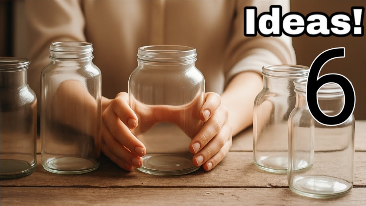 DON'T THROW THEM AWAY 📣 6 AMAZING DIY DECORATIVE IDEAS WITH GLASS JAR ♻️