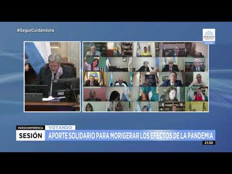 VOTACIÓN APORTE SOLIDARIO PARA MORIGERAR LOS EFECTOS DE LA PANDEMIA - SESIÓN ESPECIAL 04-12-20