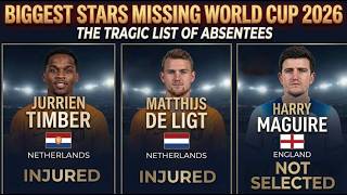 ⚽ TOP 30 Big Player Missing World Cup 2026