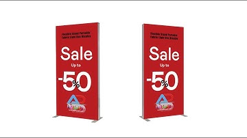 How to Install Flexible Stand Portable Fabric Light Box Display | Adhaiwell
