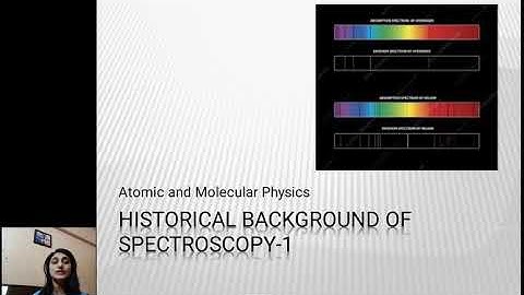 Atomic and molecular Physics#Historical background of spectroscopy-1