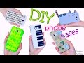 5 DIY Phone Case Designs  – How To Make Slime, Pusheen, Piano, Map and Studded Phone Covers