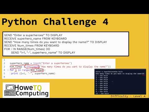 Python challenges level 4 challenge 4