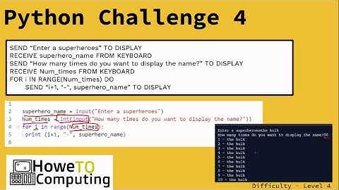 Python challenges level 4 challenge 4
