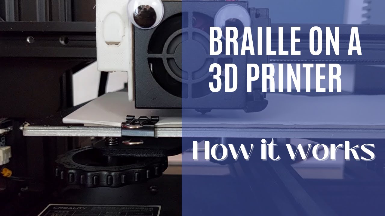 Braille on a 3D printer | How it works - YouTube