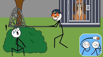 Thief Puzzle 1 - Stickman Game - NOOB VS PRO All Level - Gameplay Level 19-36