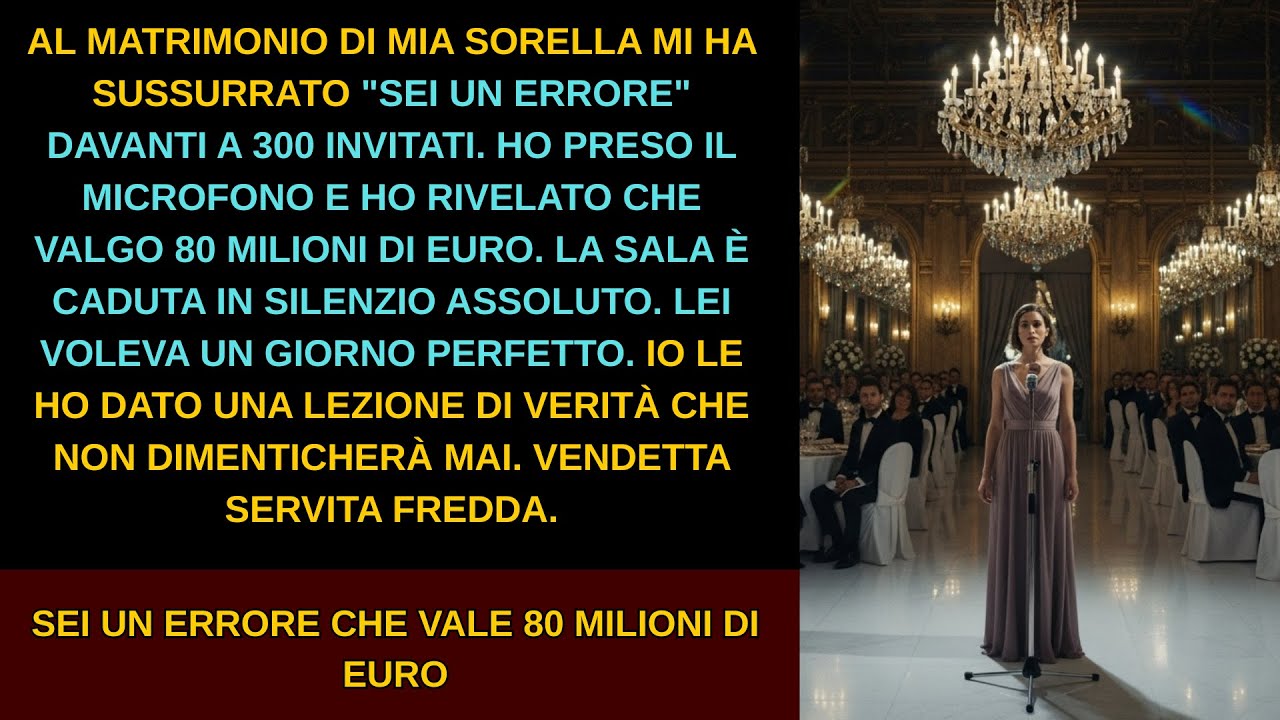 Al matrimonio di sua sorella mi ha sussurrato 