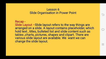 Slide Organization  in PowerPoint Part 2 Class 5
