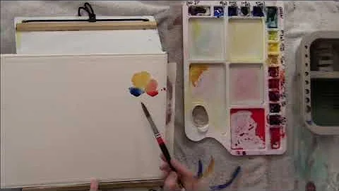 Testing Colors While Painting Watercolor Portraits...