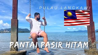 PANTAI PASIR HITAM - PULAU LANGKAWI | Pantai Yang Sangat Tenang Untuk Menikmati Laut