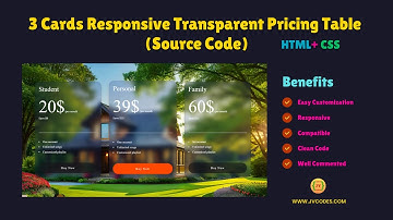 How to Create a Transparent Pricing Table Using HTML and CSS (Free Source Code)