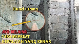 Cara membuat kepalaan plesteran yang benar @Koboykonstruksi83