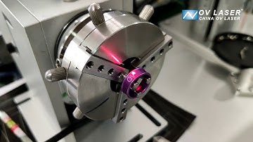 Anodized aluminum ring pigeon bird ring printing machine fiber laser marking machine with rotary