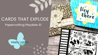 Cards that Explode  | The Squash Fold | Papercrafting Playdate 61