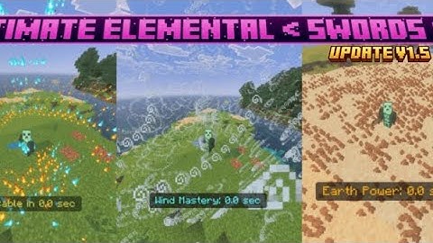 Ultimate Elemental Swords Addon for Minecraft Bedrock 1.21 | V1.5 Update | Void Sword 