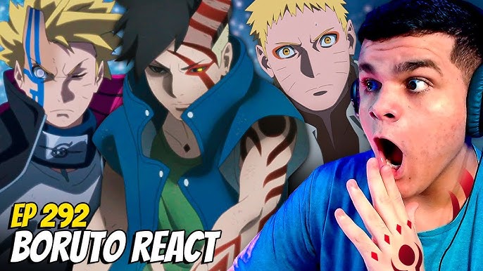 JOGAN!!! FIM ÉPICO DE BORUTO E TIME SKIP! 😭 - React Boruto 293 (final) 