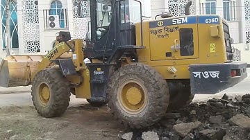 SEM656D Caterpillar wheel loader Working For New Road Construction working Video