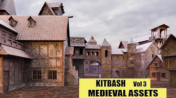KITBASH : Medieval Assets Vol 3  #props #building #gameasset #castle #kitbash