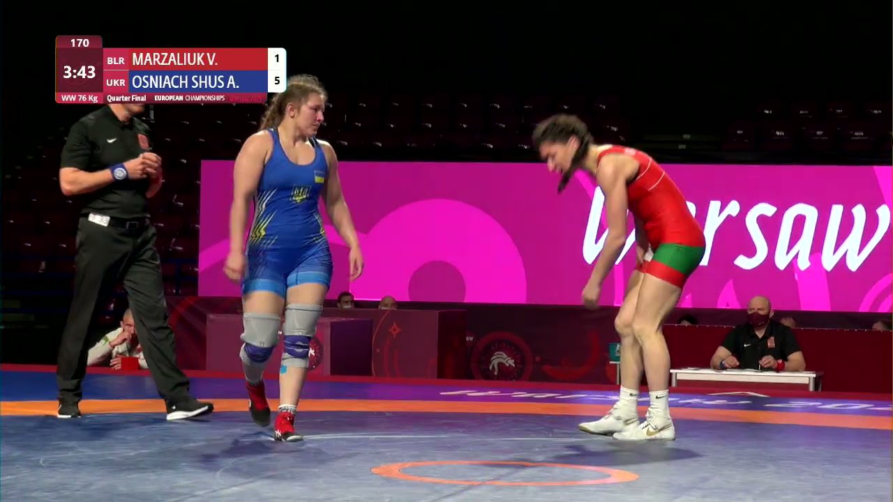 1/4 WW - 76 kg: V. MARZALIUK (BLR) v. A. OSNIACH SHUS (UKR)