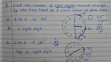 Find the numbers of right angle turned through by the hour hand of a clock when