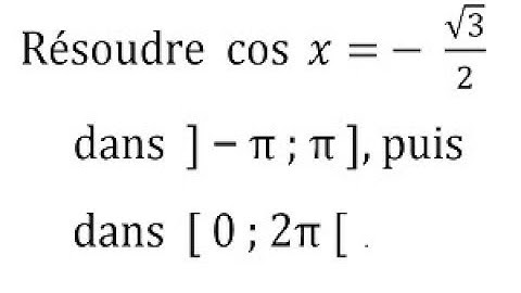 Résoudre une équation trigonométrique avec cosinus - 1re