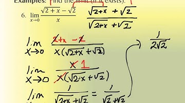 1.3 Computation of Limits (part 2) MWF