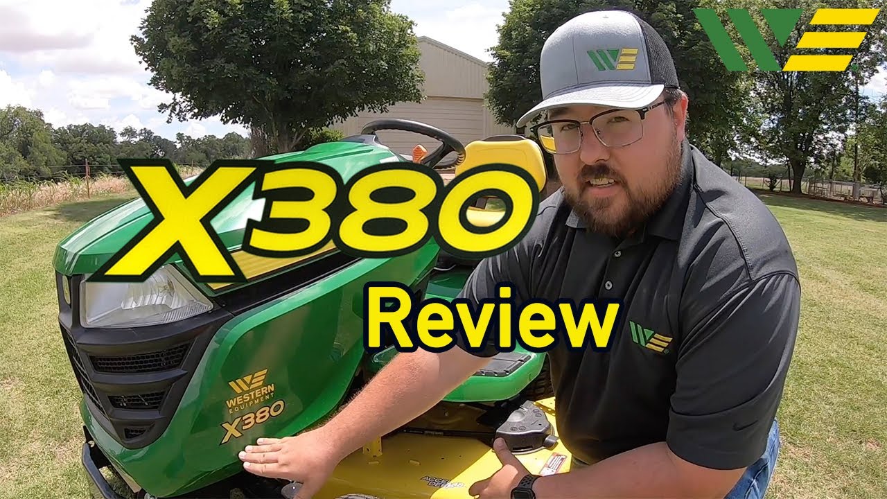 John Deere X380 Riding Lawn Tractor Mower Review Walkaround - YouTube