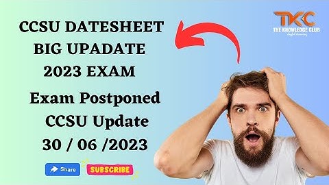 CCSU Datesheet Postponed | BBA - 2023 | Update Datesheet | #ccsu #bba #datesheet #update #new #ccsu